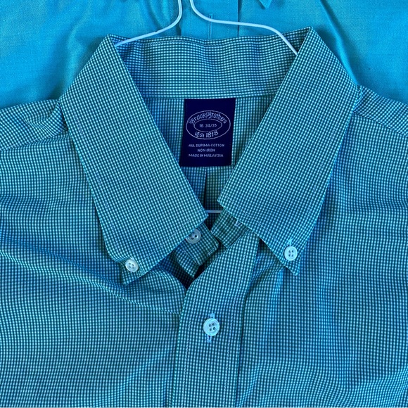2 Brooks Brothers Large Mens Button ups green - Picture 3 of 6